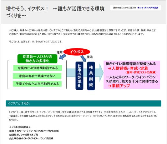 増やそう、イクボス！